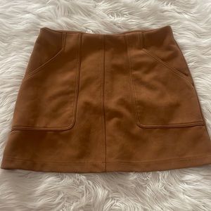 Zara brown suede skirt